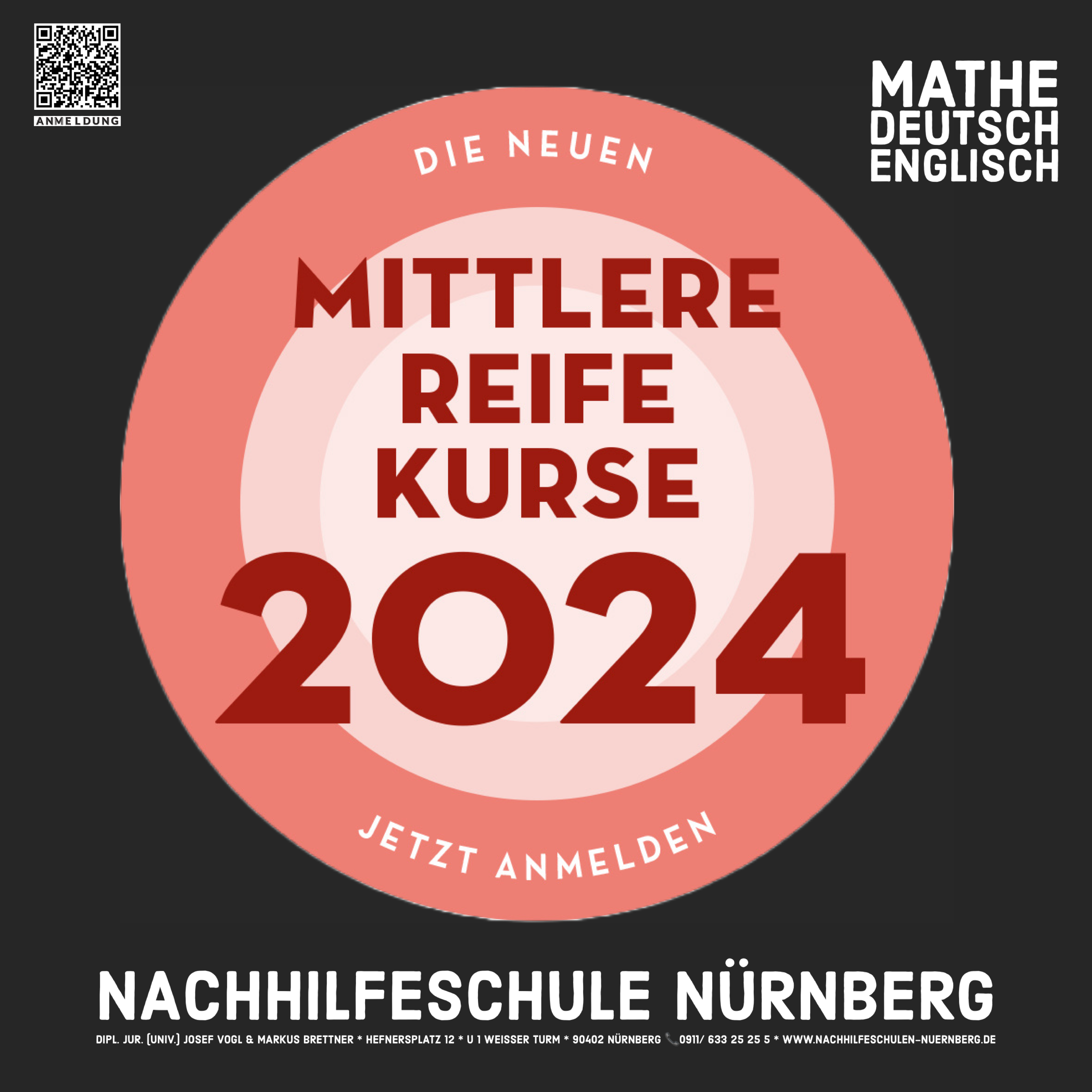 Nürnberg Crashkurs Vorbereitung Mittlere Reife Abschlussprüfung Training Mathe Deutsch Englisch Realschule Mittelschule
