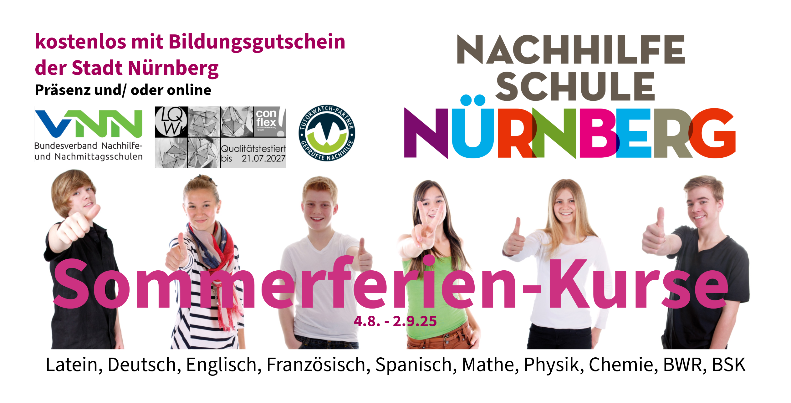 Deutsch Vorbereitung neues Schuljahr Nürnberg online Nachhilfe