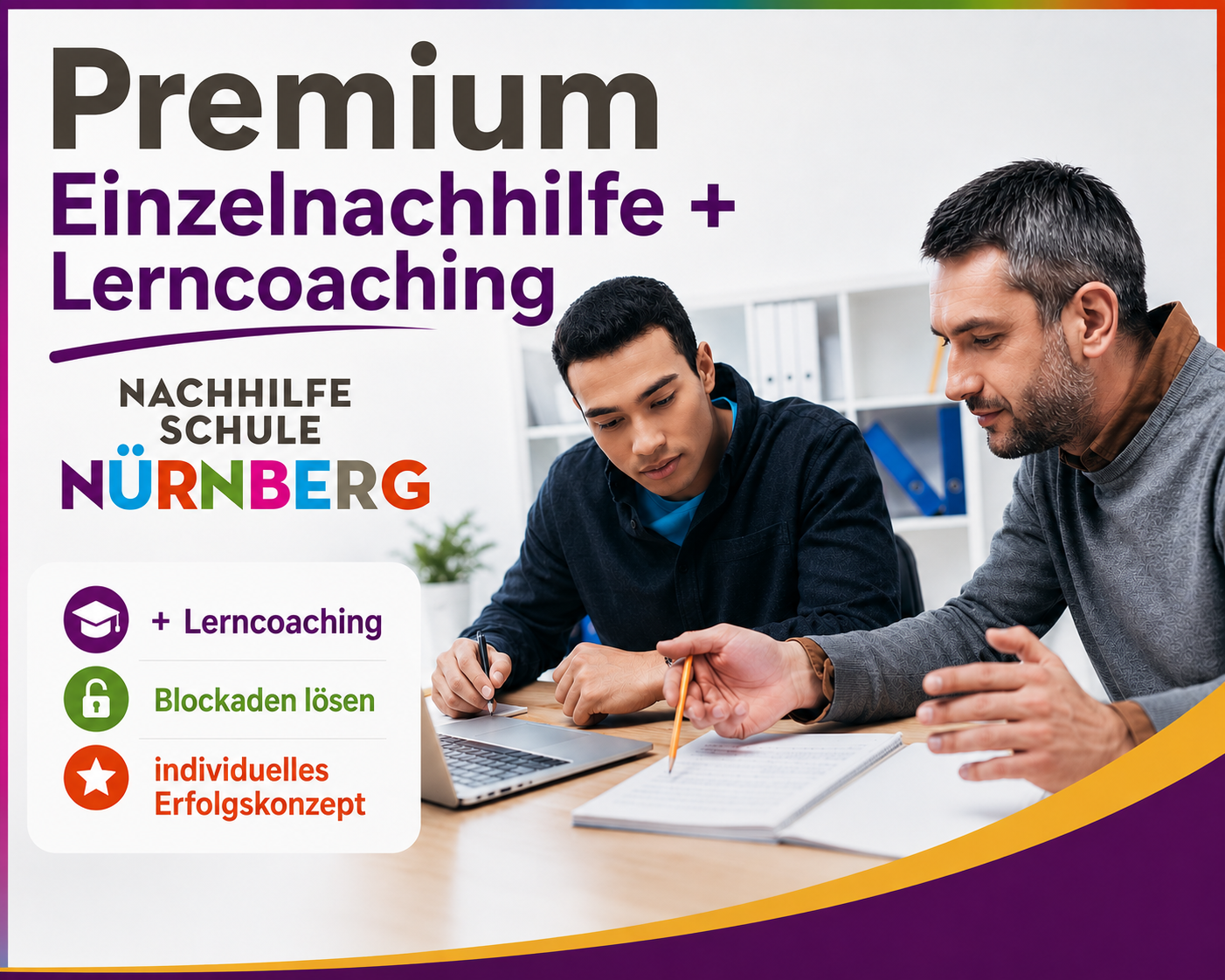 Premium Einzelnachhilfe + Nürnberg Lerncoaching individuelle Förderung